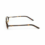 Unisex // Vintage Style Oval Reading Glasses // Havana & Gold (Clear +1.00)