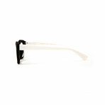 Unisex //Velvet Reading Glasses // White + Black (Clear +1.00)