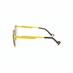 Unisex // Metal Round Reading Glasses // Yellow + Black (Clear +1.00)