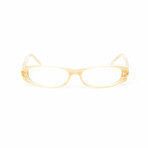 Women's // Rectangular Acetate Reading Glasses // Ivory (Clear +1.00)