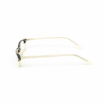 Unisex // Pearl Rectangular Reading Glasses // Gray & Ivory (Clear +1.00)