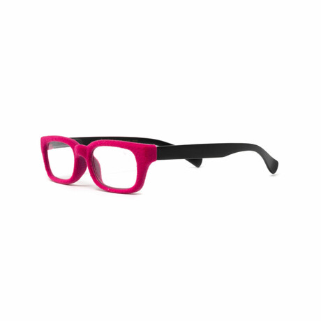 Women's // Velvet Reading Glasses // Pink + Black (Clear +1.00)