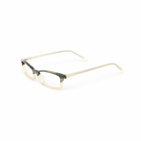 Unisex // Pearl Rectangular Reading Glasses // Gray & Ivory (Clear +1.00)