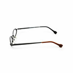 Unisex // Metal Oval Reading Glasses // Bronze & Black (Clear +1.00)