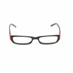 Men's // Acetate Rectangular Reading Glasses // Red & Black (Clear +1.00)