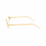 Women's // Rectangular Acetate Reading Glasses // Ivory (Clear +1.00)