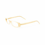 Women's // Rectangular Acetate Reading Glasses // Ivory (Clear +1.00)