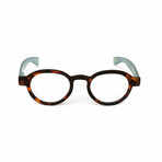 Unisex // London Rubberized Reading Glasses // Blue + Tortoise (Clear +1.00)