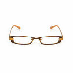 Unisex // Rectangular Metal Reading Glasses // Gold & Bronze (Clear +1.00)