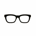 Unisex //Velvet Reading Glasses // White + Black (Clear +1.00)