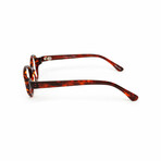 Unisex // Acetate Round Reading Glasses // Havana (Clear +1.00)