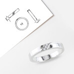 Diamond Accent 3-Stone Ring // Sterling Silver (11)