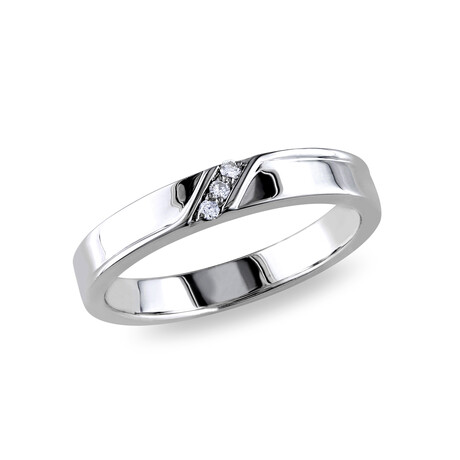 Diamond Accent 3-Stone Ring // Sterling Silver (9)