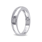 0.1 TGW Diamond Crossover Ring // Sterling Silver (9)