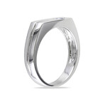 0.3 TGW White Sapphire Bezel Ring // Sterling Silver (11)