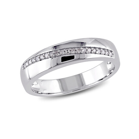 0.1 TGW Diamond Crossover Ring // Sterling Silver (9)