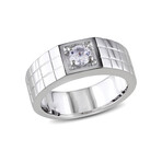 0.3 TGW White Sapphire Solitaire Ring // Sterling Silver (11)