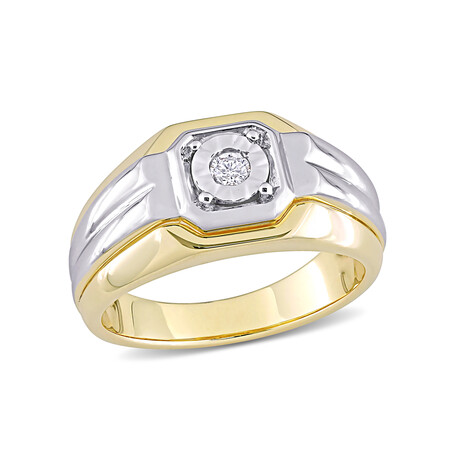 0.1 TGW Two-Tone Diamond Ring // Sterling Silver (9)