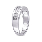 0.1 TGW Diamond Double Row Band // Sterling Silver (11)