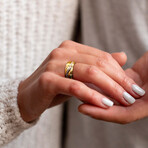 0.1 TGW Diamond Zigzag Ring // Plated Sterling Silver (9.5)