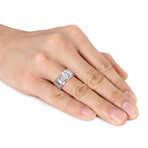 0.25 TGW Diamond Rectangular Link Ring in Sterling Silver (13)