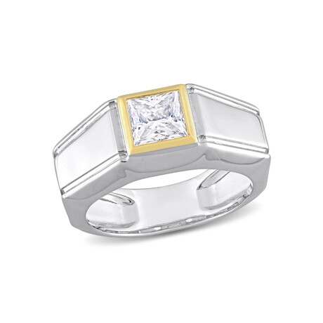 1.2 DEW Square Moissanite Solitaire Ring // Sterling Silver (9)