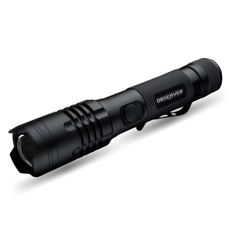 LED Rechargeable Flashlight + Power Bank // Black