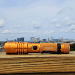 LED Rechargeable Flashlight + Power Bank // Orange