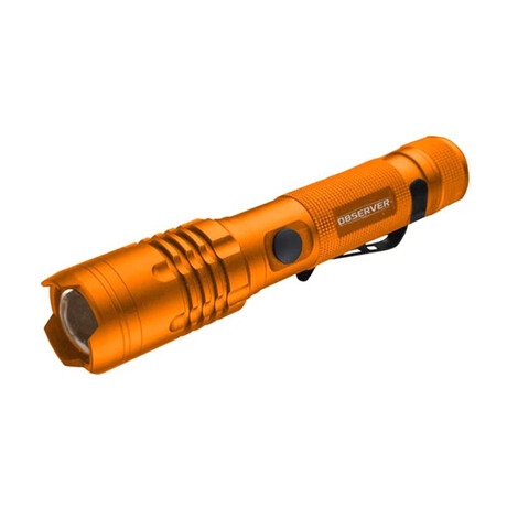 LED Rechargeable Flashlight + Power Bank // Orange