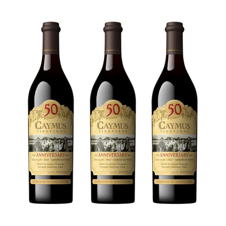 Caymus Cabernet Sauvignon Napa 50th Anniversary, 2022 // 3 Bottle Set