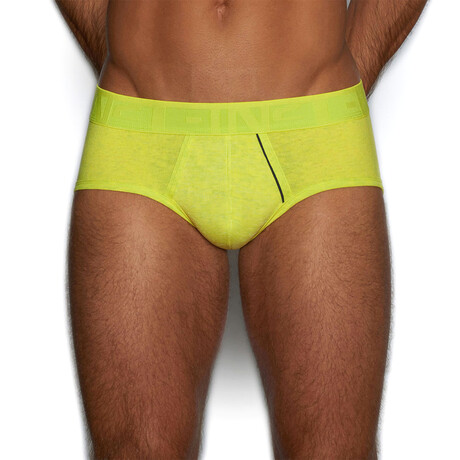 Hand Me Down Mid Rise Brief // Yash Yellow Heather (XS)