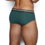 Zen Mid Rise Brief // Bernardo Blue (XS)