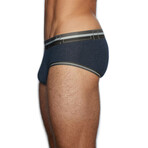 Zen Mid Rise Brief // Nuri Navy (XS)