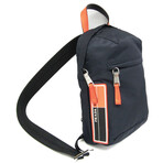 Prada // Tessuto + Nylon + Leather Backpack // Navy + Orange + Black // Pre-Owned