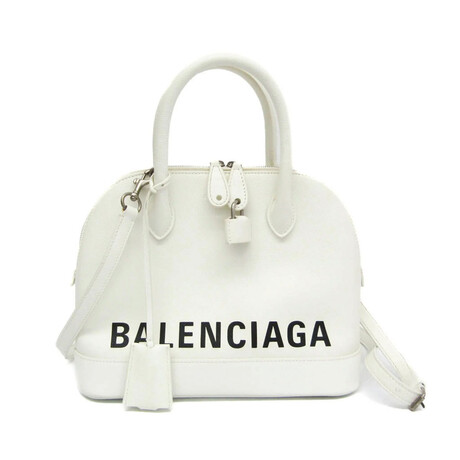 Balenciaga // Leather HandBag // White // Pre-Owned