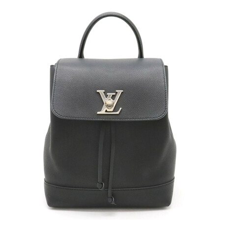 Louis Vuitton // Leather Logo Buckle Backpack // Black // Pre-Owned
