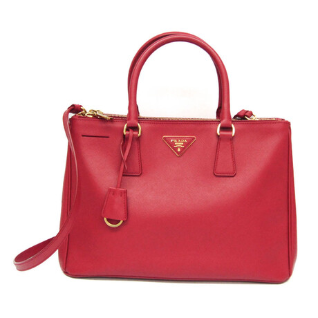 Prada // Saffiano Leather Lux HandBag // Red // Pre-Owned
