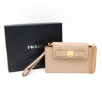 Prada // Saffiano Leather Small Chain Bag // Beige // Pre-Owned