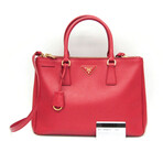 Prada // Saffiano Leather Lux HandBag // Red // Pre-Owned