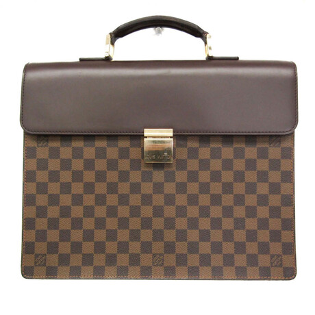 Louis Vuitton // Leather Briefcase // Damier Ebene // Pre-Owned