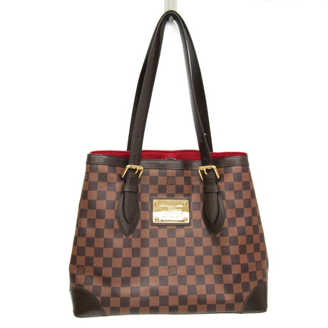 Louis Vuitton // Leather Plate Shoulder Bag // Damier Ebene // Pre-Owned