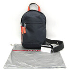 Prada // Tessuto + Nylon + Leather Backpack // Navy + Orange + Black // Pre-Owned