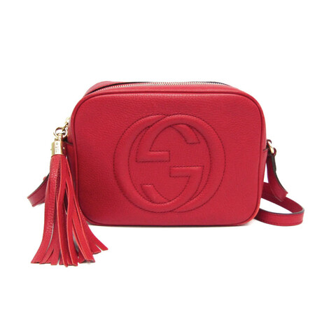 Gucci // Leather Small Crossbody Bag // Red // Pre-Owned