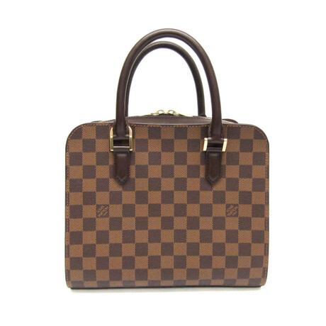 Louis Vuitton // Leather Square Handbag // Damier Ebene // Pre-Owned