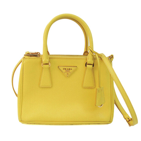 Prada // Saffiano Leather HandBag // Yellow // Pre-Owned
