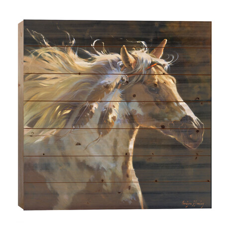 Spirit Horse by Carolyne Hawley (26"H x 26"W x 1.5"D)