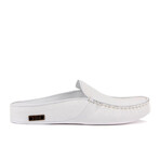 Men's Texturized Leather Slip On Loafers // White (Euro: 43)