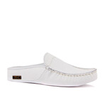 Men's Texturized Leather Slip On Loafers // White (Euro: 41)