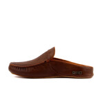 Men's Wafflle Texturized Leather Slip On Loafers // Dark Brown (Euro: 45)