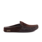 Men's Leather Suede Slip On Loafers // Dark Brown (Euro: 45)